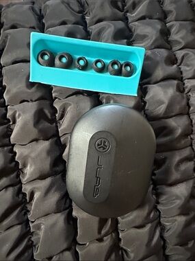 JLab Black Wireless Over the ear headphones with charging case